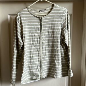 Pale green zip up long sleeve